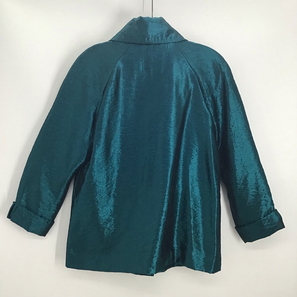 Chico’s Lustrious Shine Blazer Jacket Button-Up Career Casual Party Size 0 - Picture 3 of 10